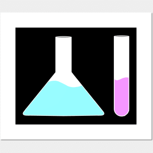 Chemical Flask and Test Tube Minimal Design (Profession Collection) Posters and Art